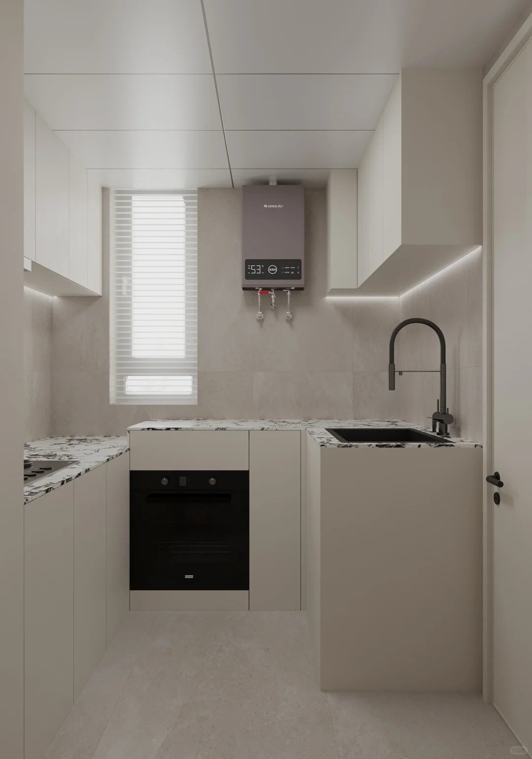 观音寺北里75㎡三居：拱形门点题的小户型改造 配图 9